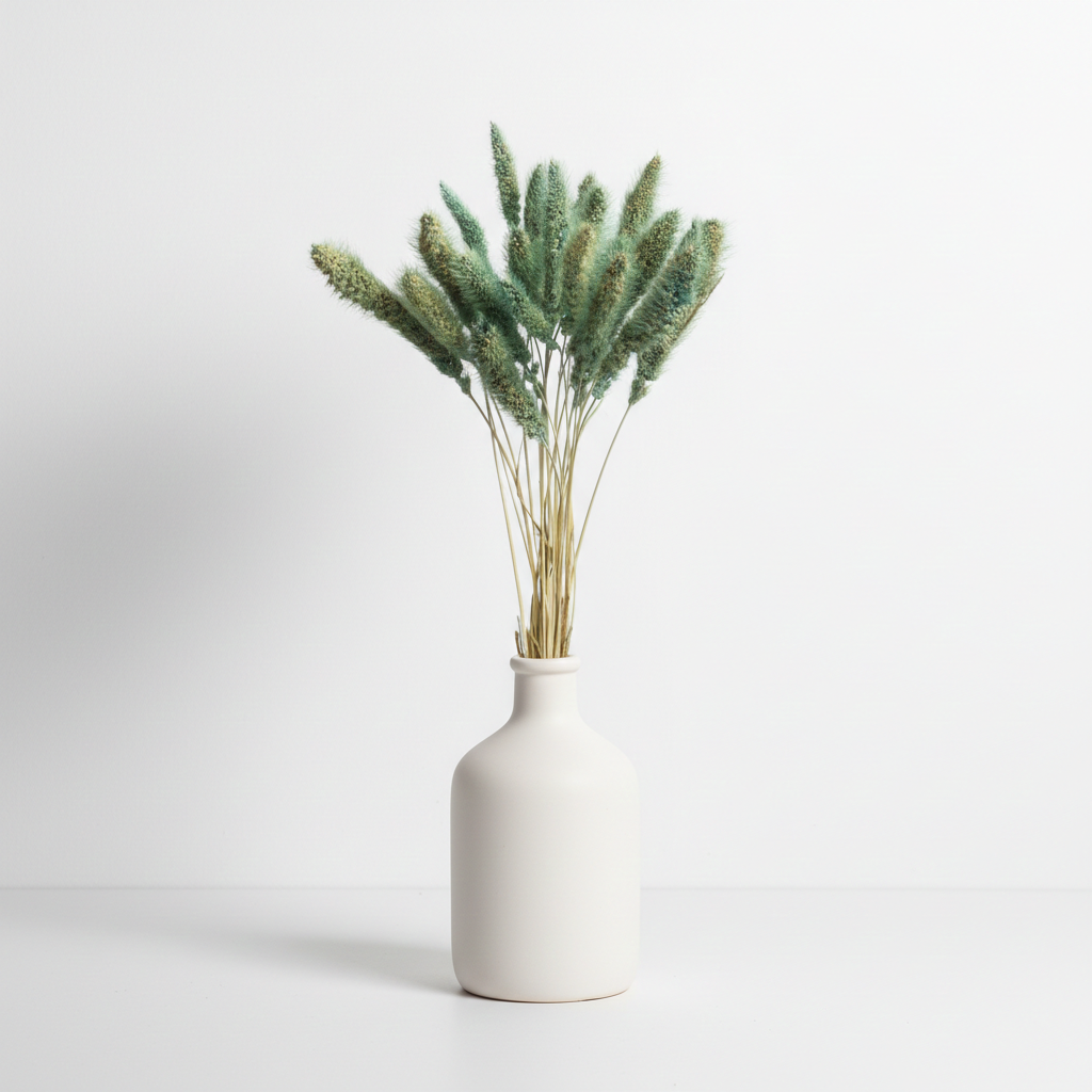 Setaria sušená – světle modrá, jemná přírodní dekorace do aranžmá